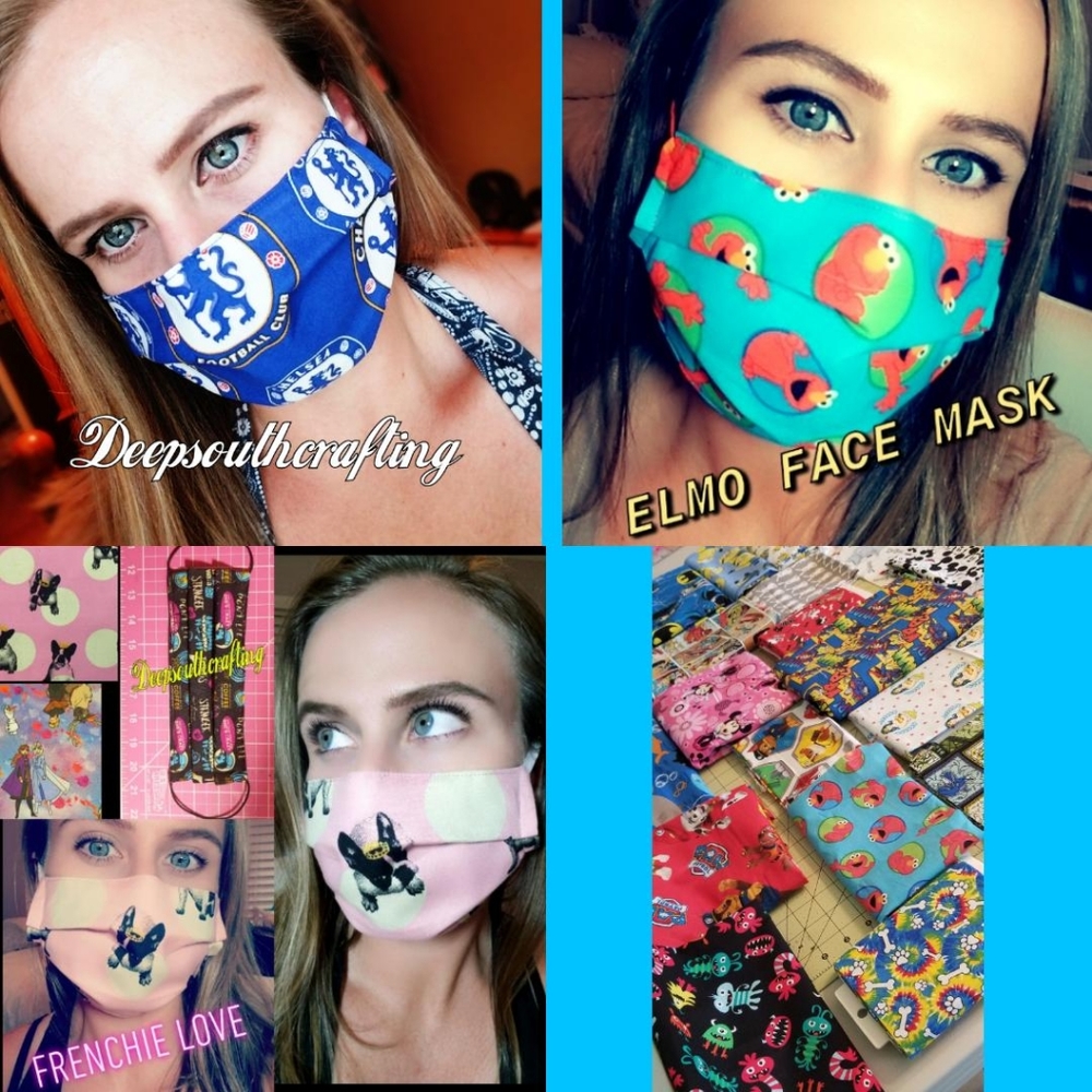 Cotton face mask washable metal nose strip